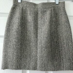 BRIEFING Gray Wool Miniskirt